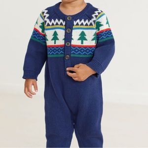 Baby Holiday Romper In Winter Solstice